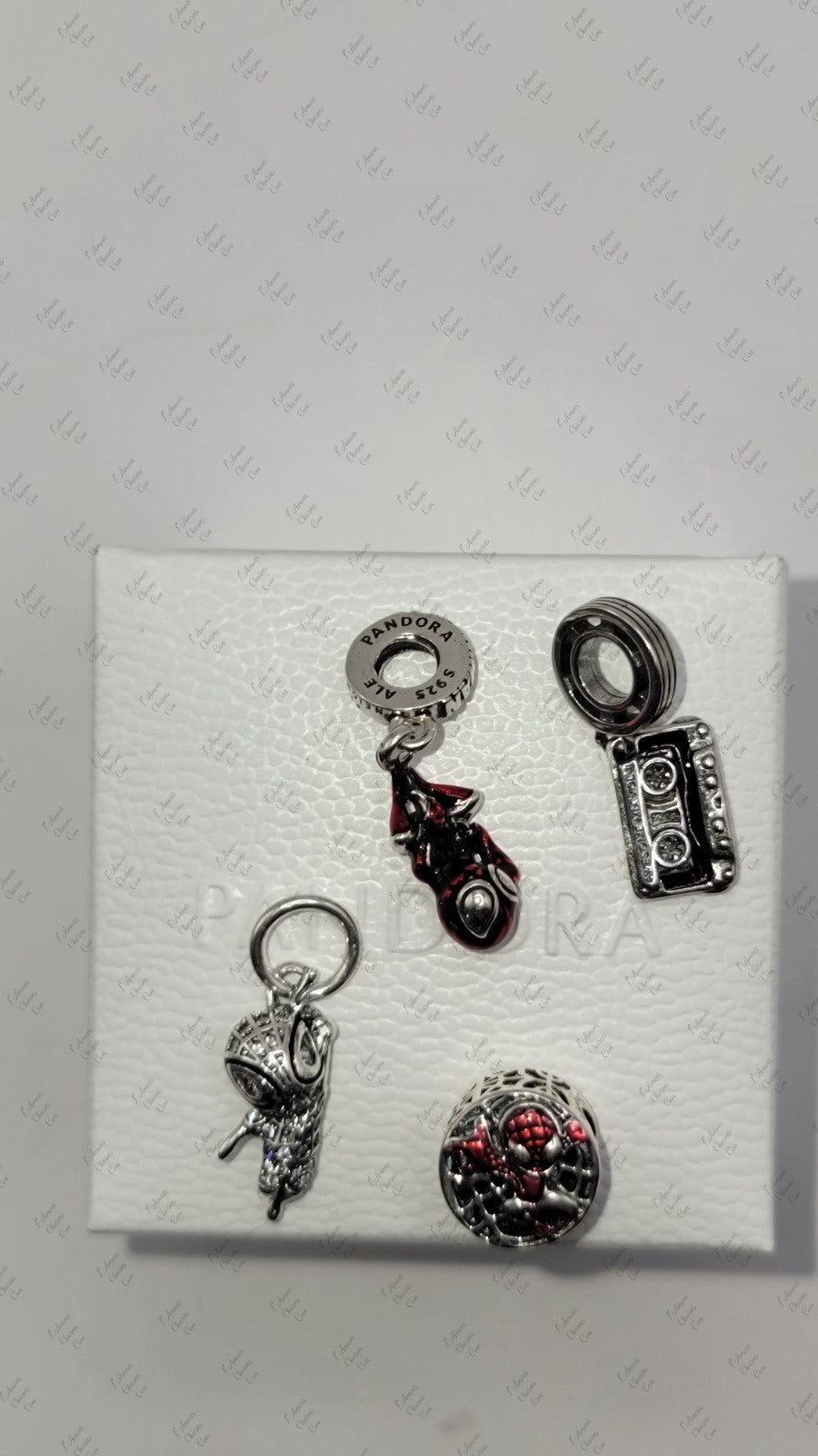 100% Authentic PANDORA 925 Marvel Spider-Man 4 Charms Collection In Box A20
