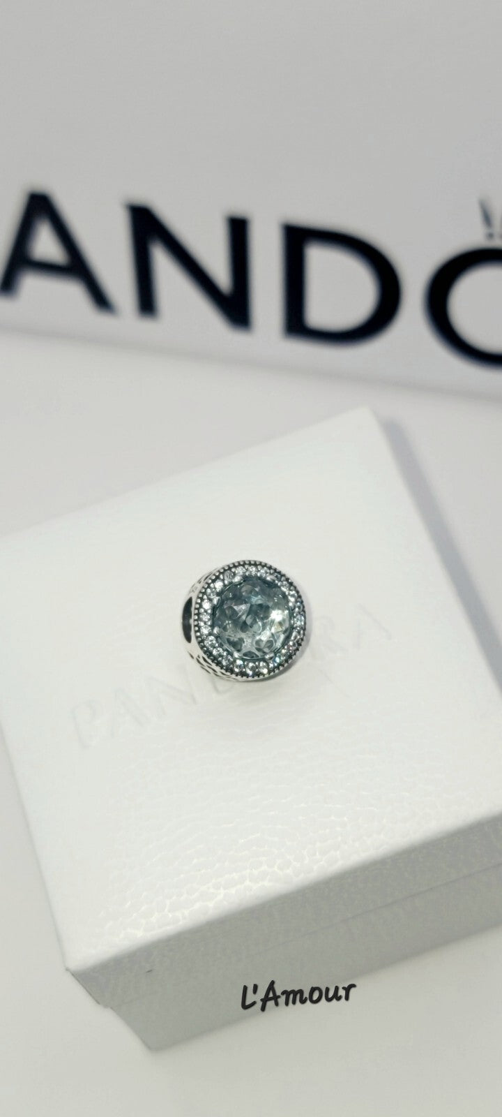 Authentic Glacier Blue Crystal and Clear Zirconia - 791725NGL w/ Box SALE! SALE!