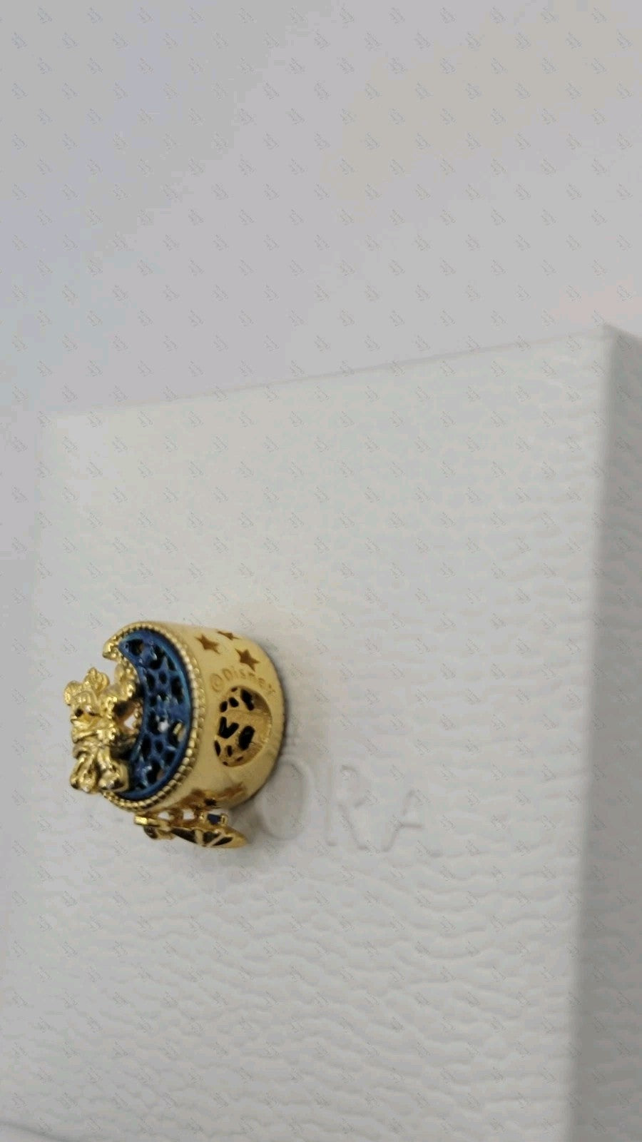 Authentic Pandora 762956C01 Disney Mickey & Minnie Mouse Crescent Moon Charm A34