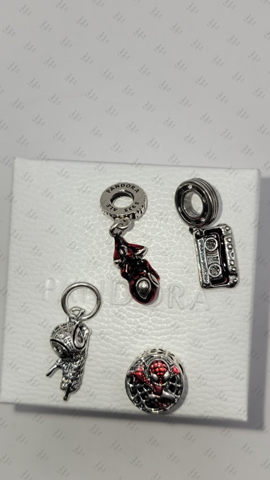 100% Authentic PANDORA 925 Marvel Spider-Man 4 Charms Collection In Box A20