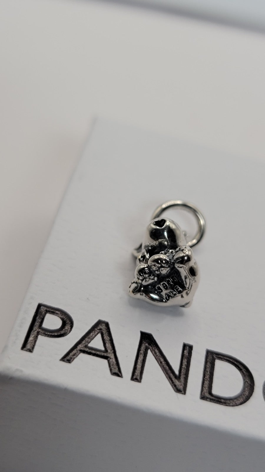 Authentic Pandora Bull Terrier Puppy # 798010EN16 W/ Pouch B81