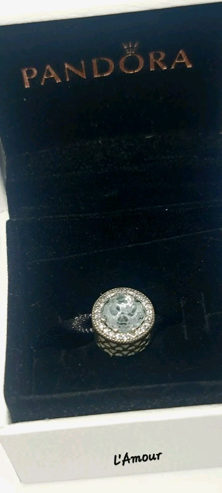 Authentic Glacier Blue Crystal and Clear Zirconia - 791725NGL w/ Box SALE! SALE!