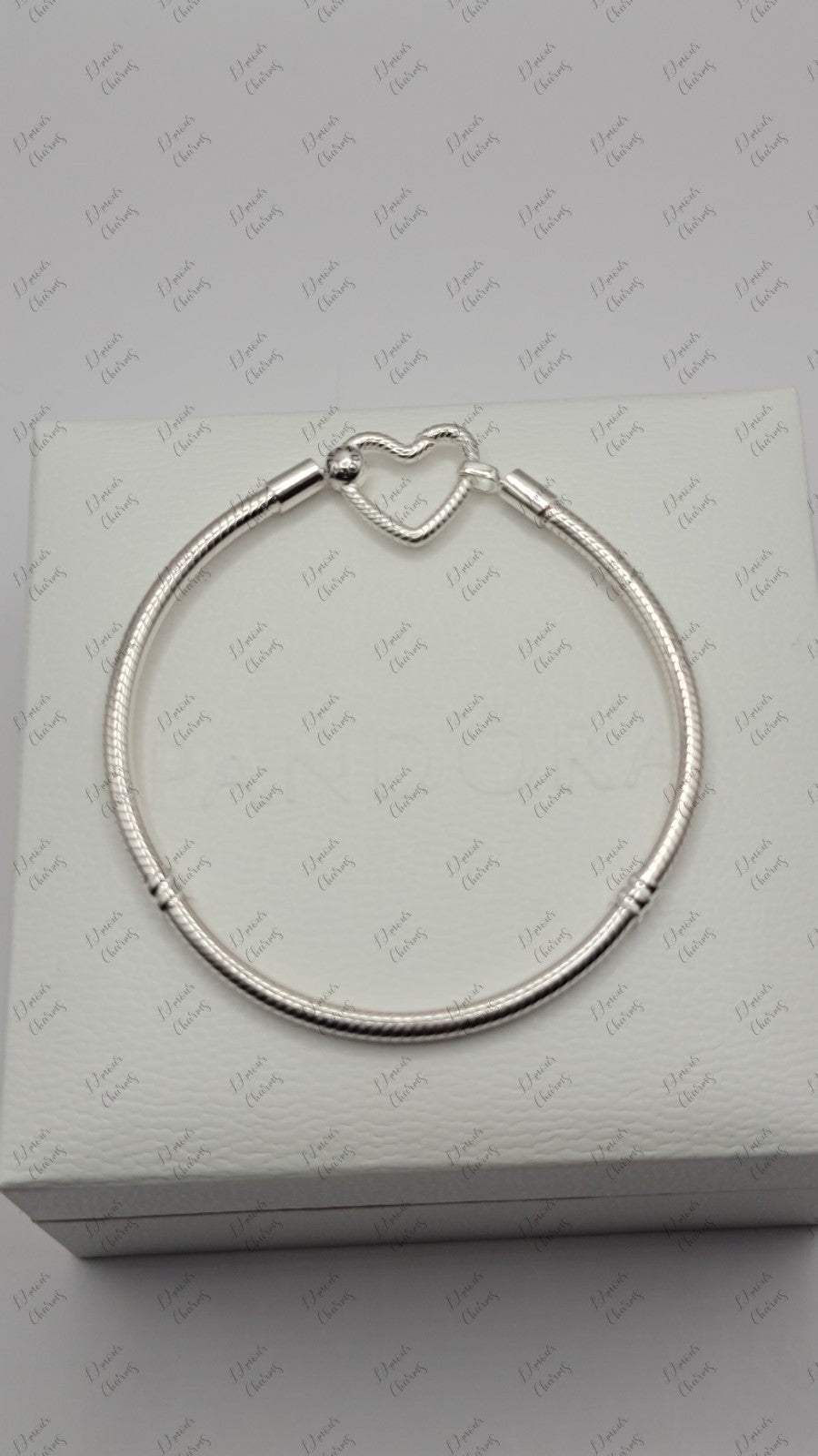 Authentic PANDORA  Moments Heart Closure Bracelet 599539C00 6.3 (16cm) W/ Box 