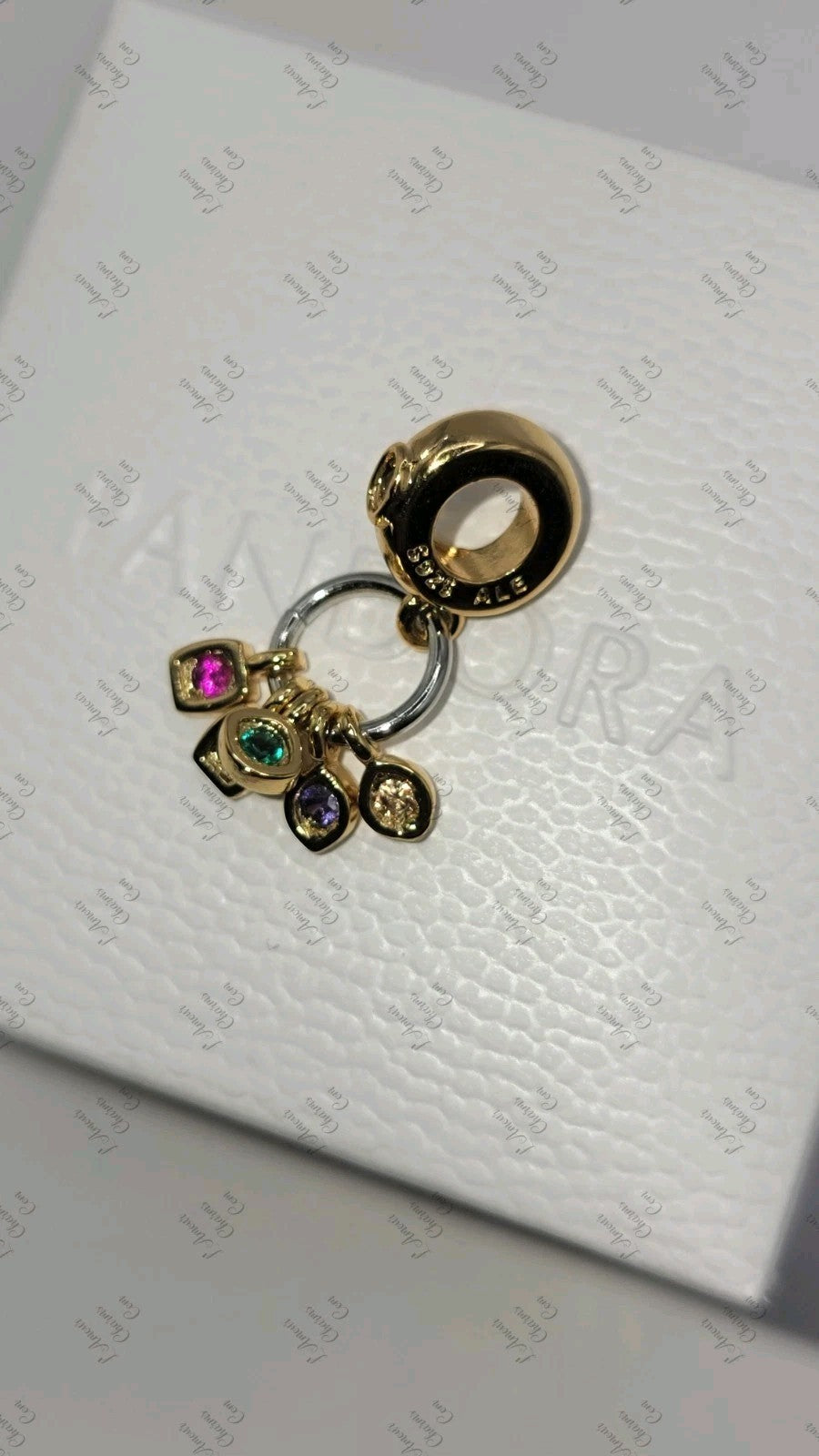 AUTHENTIC PANDORA AVENGERS INFINITY STONES DANGLE CHARM #760774C01 A44 W/ Box