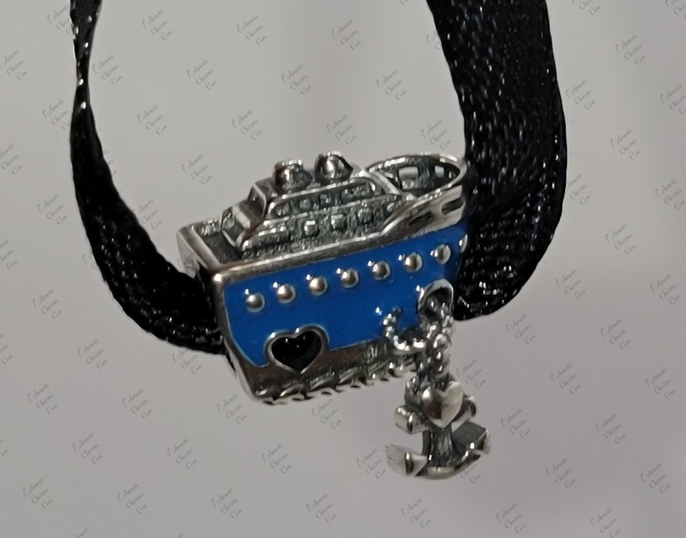 Authentic Pandora Anchored Cruise Ship Charm 792198C01 W/ Box E32