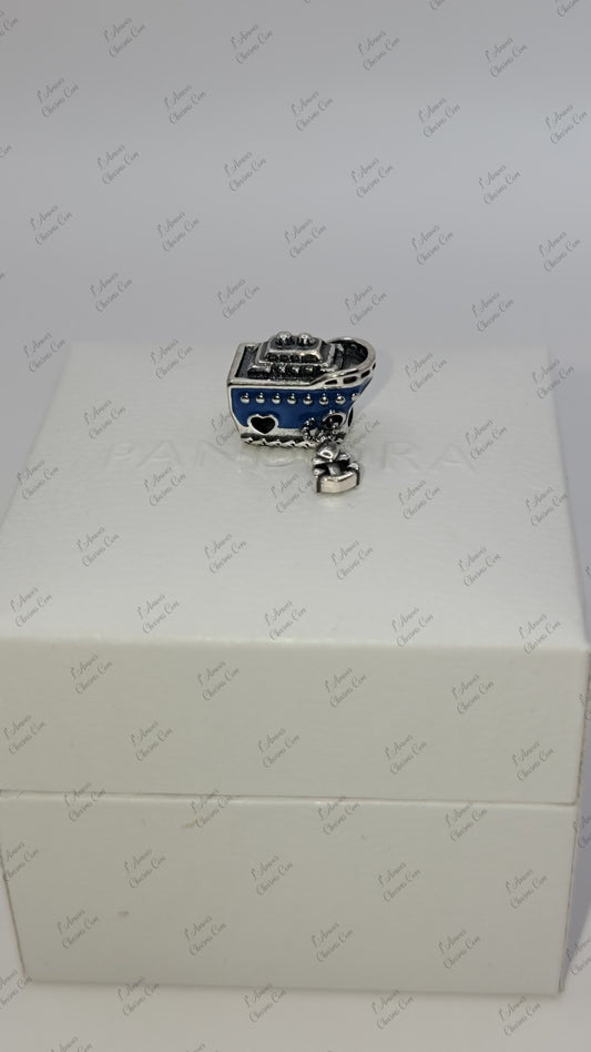 Authentic Pandora Anchored Cruise Ship Charm 792198C01 W/ Box E32