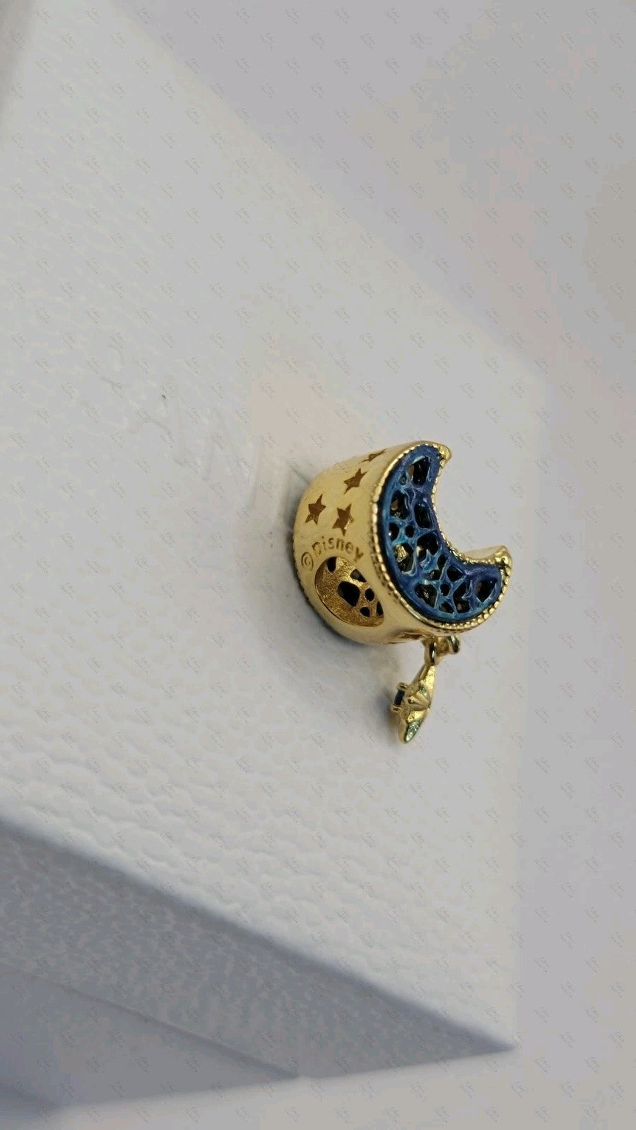 Authentic Pandora 762956C01 Disney Mickey & Minnie Mouse Crescent Moon Charm A34