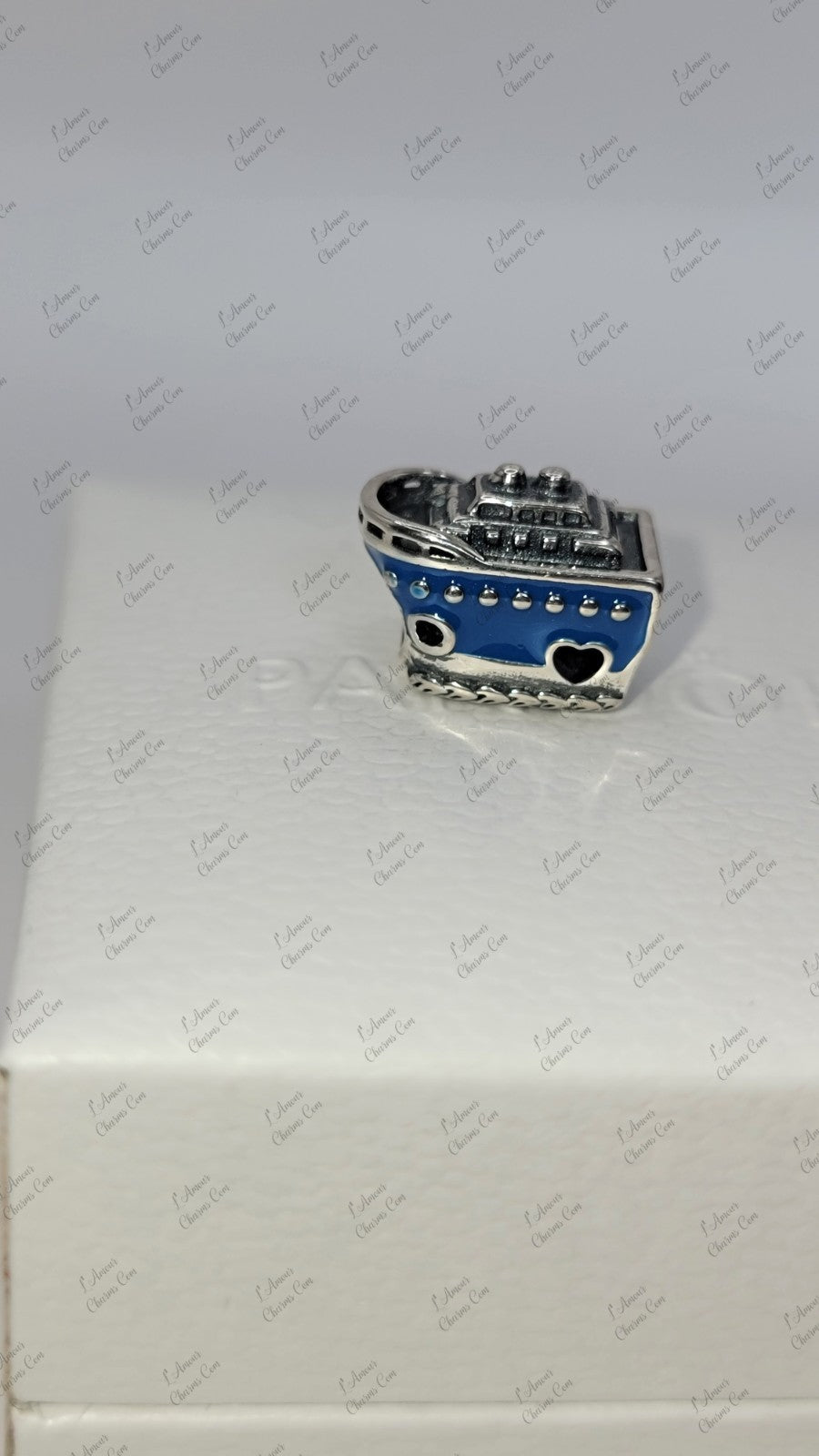 Authentic Pandora Anchored Cruise Ship Charm 792198C01 W/ Box E32