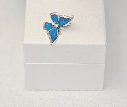 NEW 100% Authentic PANDORA 925 Ale Blue Oversized Butterfly Charm 793747C01